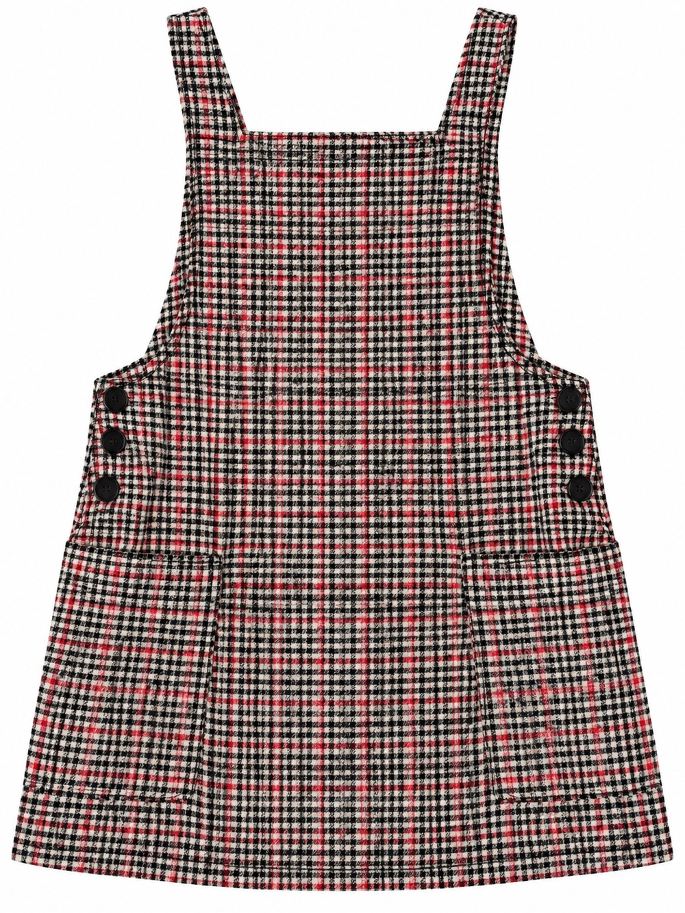 Urban Outfitters Black, White & Red Houndstooth Pinafore